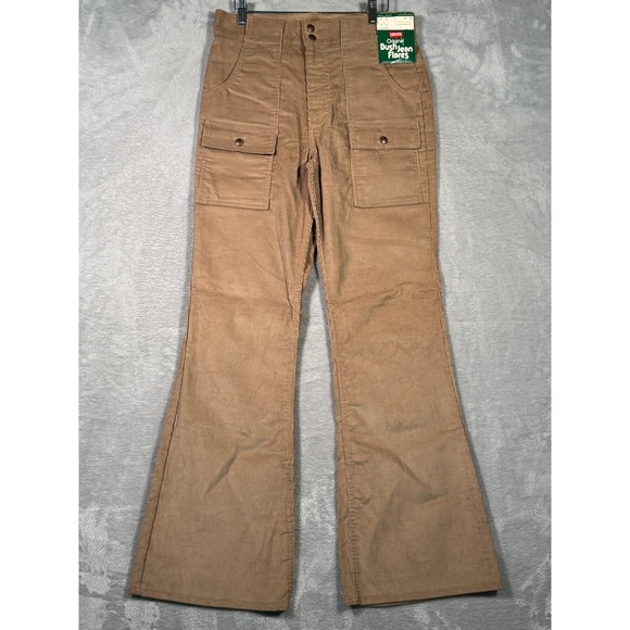 Vintages Levis Pants 32x33 (Actual 31x33) Beige Bush Jean Flares‎ 70s Deadstock